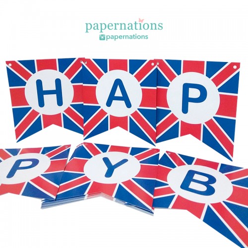 HBD London Bunting Flag